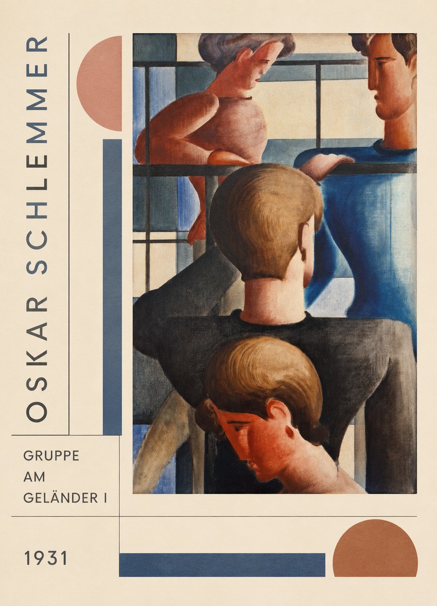 Oskar Schlemmer Gruppe Am Geländer I No2 - Juliste