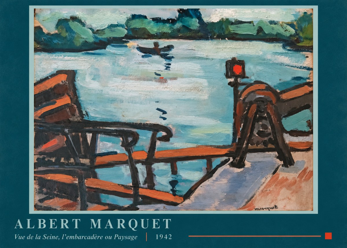 Albert Marquet Vue De La Seine, L'embarcadère Ou Paysage No5 - Juliste