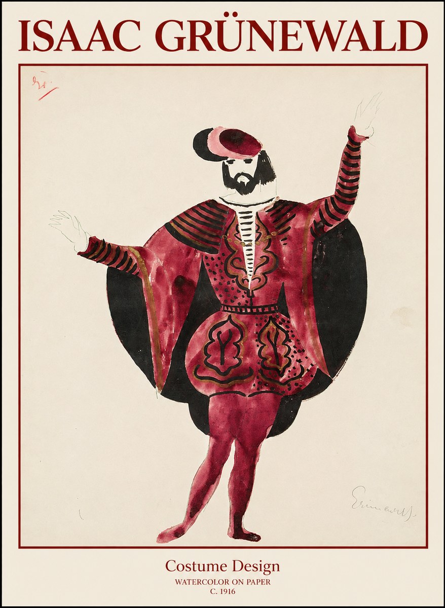 Isaac Grünewald Costume Design II No1 - Juliste
