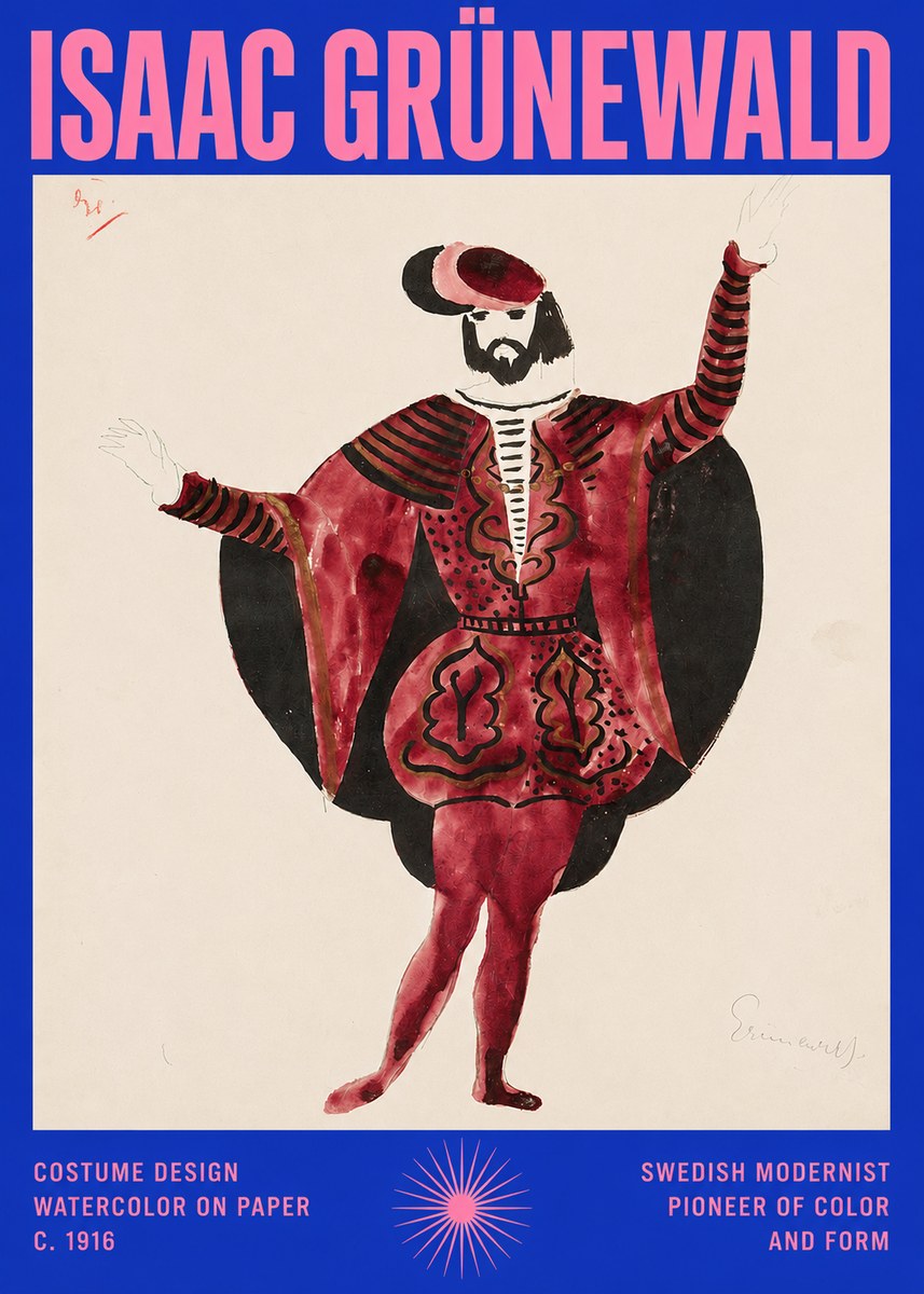 Isaac Grünewald Costume Design II No2 - Juliste