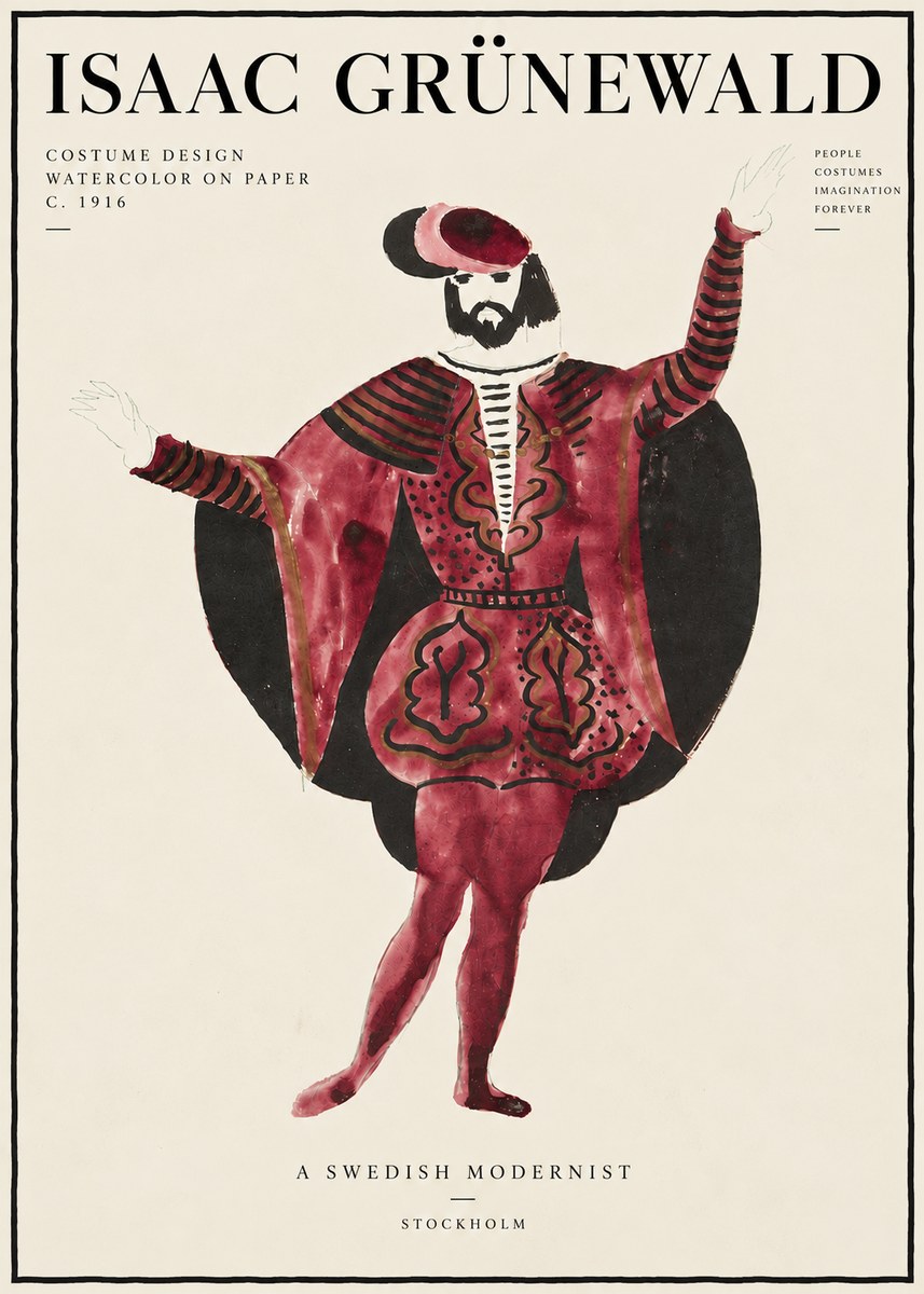 Isaac Grünewald Costume Design II No6 - Juliste