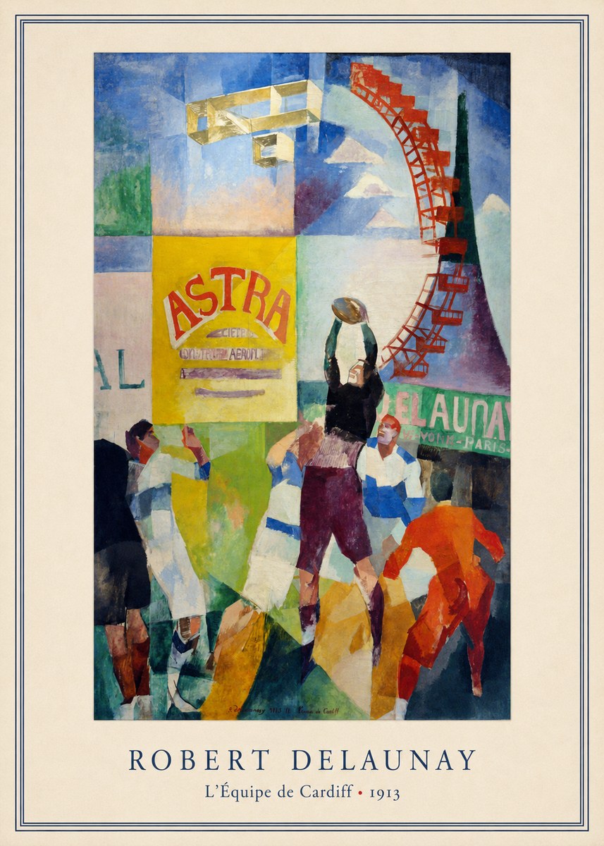 Robert Delaunay L'équipe De Cardiff - 1913 No3 - Juliste