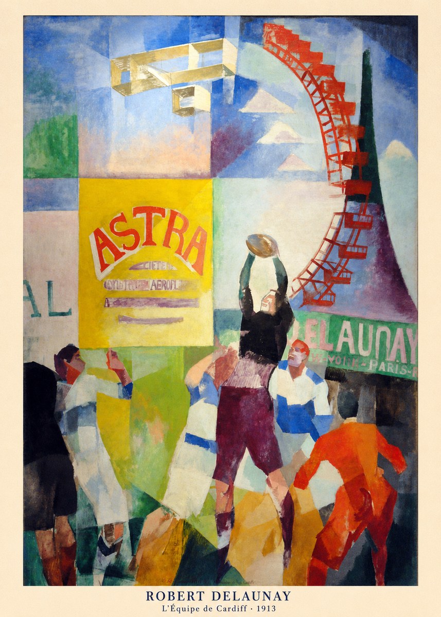 Robert Delaunay L'équipe De Cardiff - 1913 No5 - Juliste