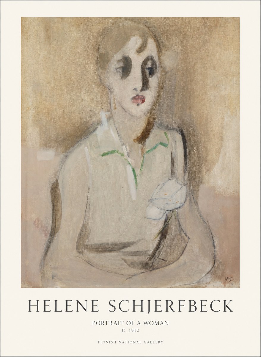 Helene Schjerfbeck Portrait of a Woman I No1 - Juliste