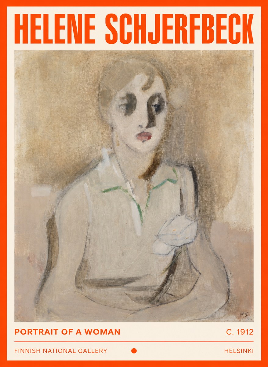 Helene Schjerfbeck Portrait of a Woman I No2 - Juliste