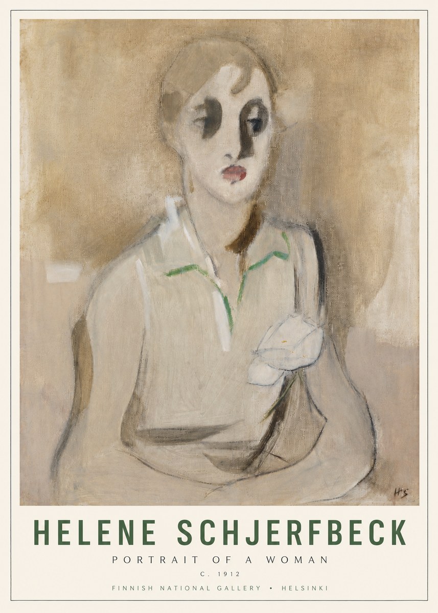 Helene Schjerfbeck Portrait of a Woman I No6 - Juliste