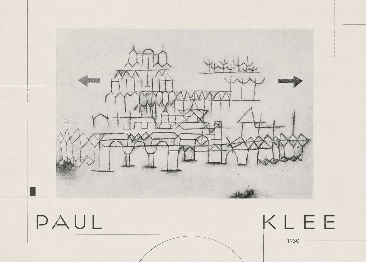Paul Klee Architektur No2 - Juliste