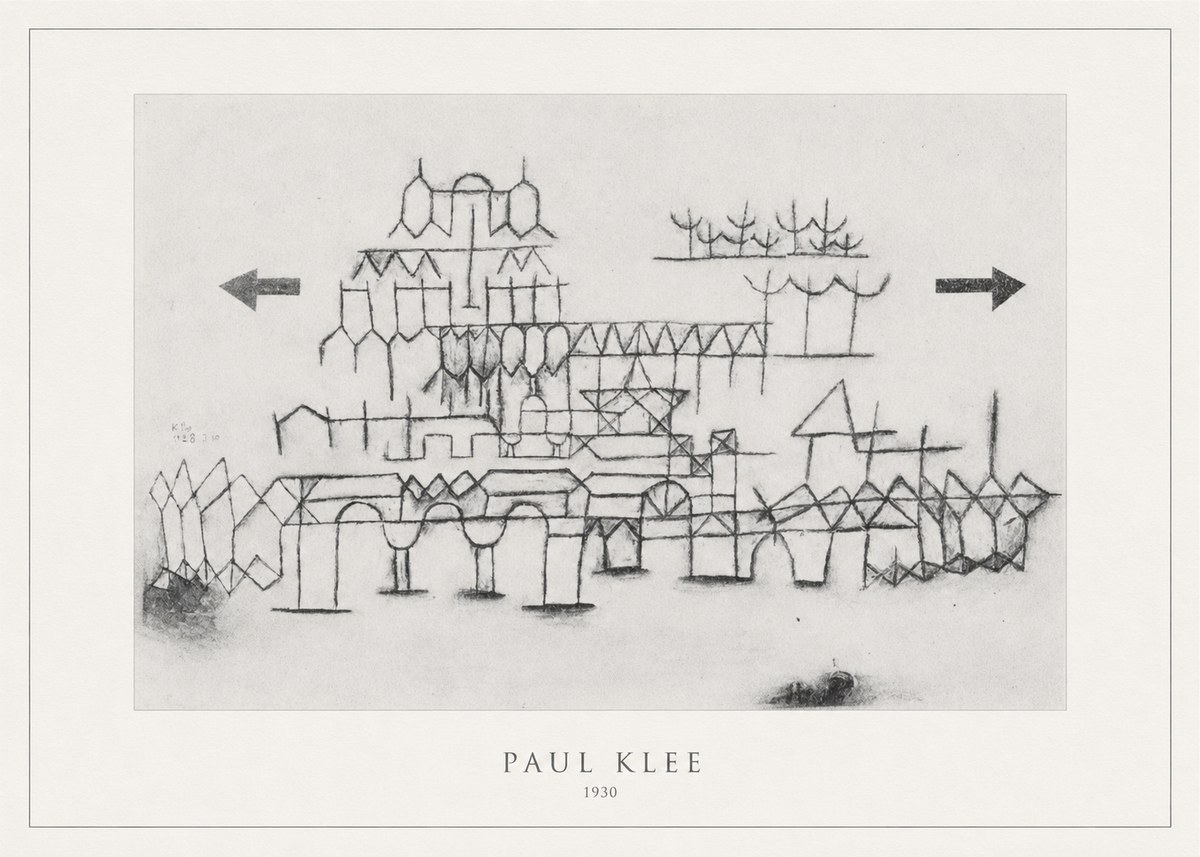 Paul Klee Architektur No4 - Juliste