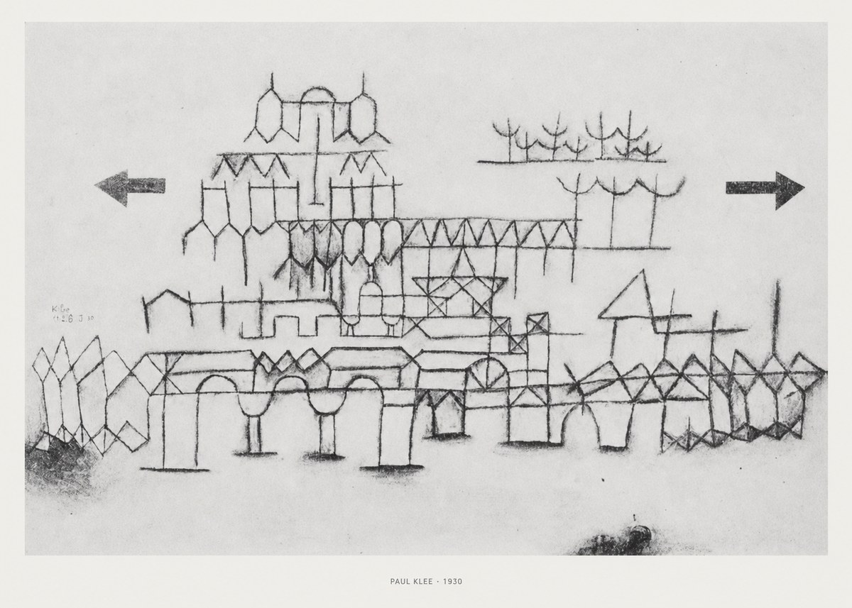 Paul Klee Architektur No5 - Juliste