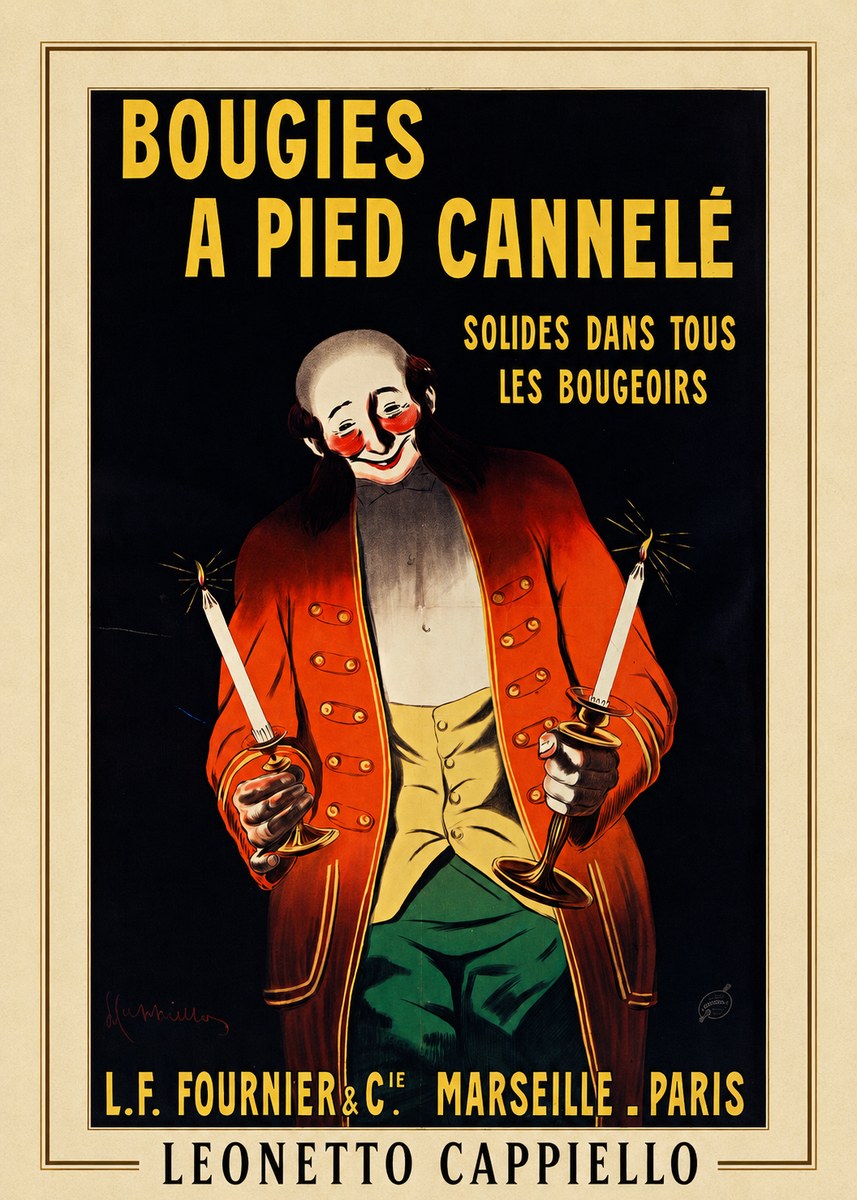 Leonetto Cappiello Bougies a Pied Cannelé No3 - Juliste