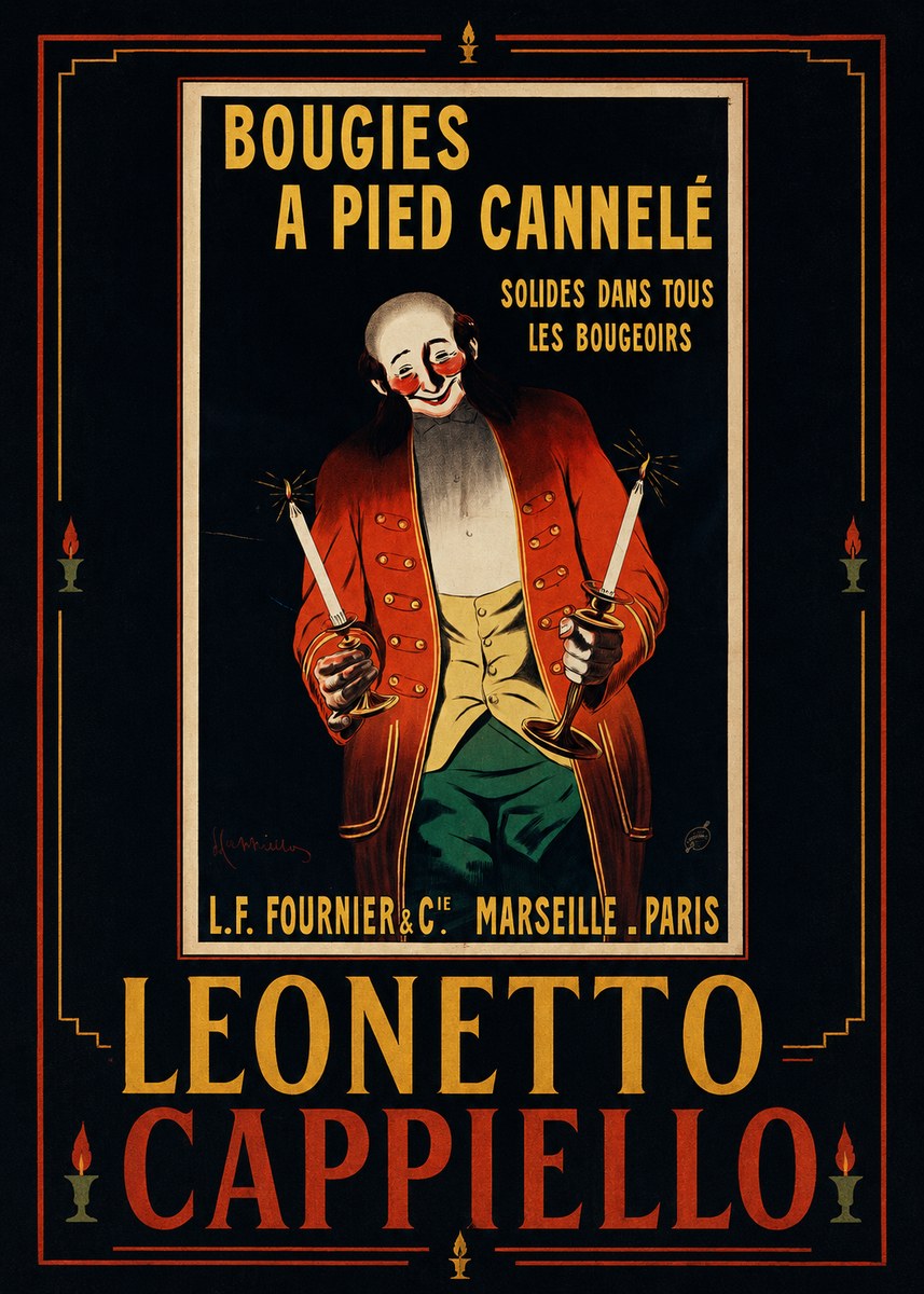Leonetto Cappiello Bougies a Pied Cannelé No5 - Juliste