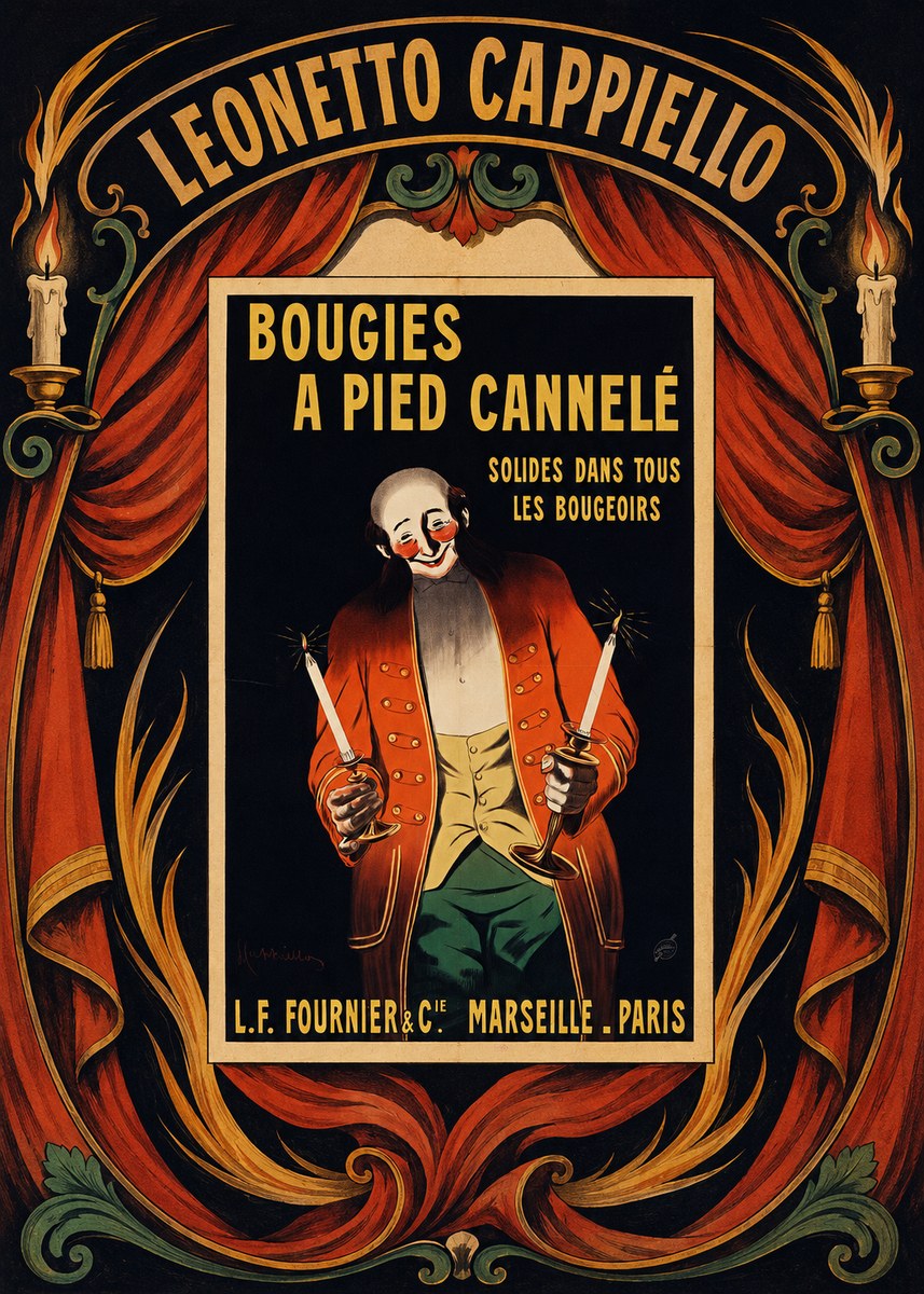 Leonetto Cappiello Bougies a Pied Cannelé No6 - Juliste