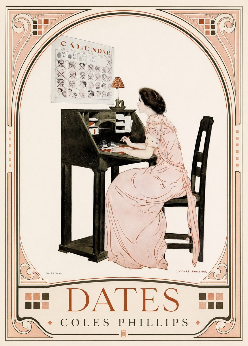 Coles Phillips Dates No3 - Juliste