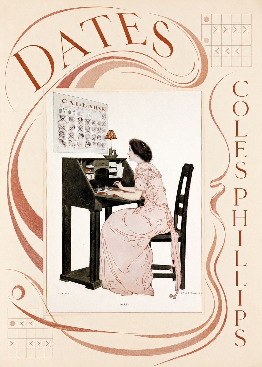 Coles Phillips Dates No6 - Juliste