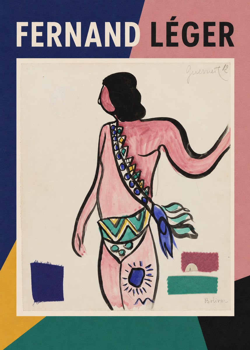 Fernand Léger Costume Design for 'Bolívar' No1 - Juliste