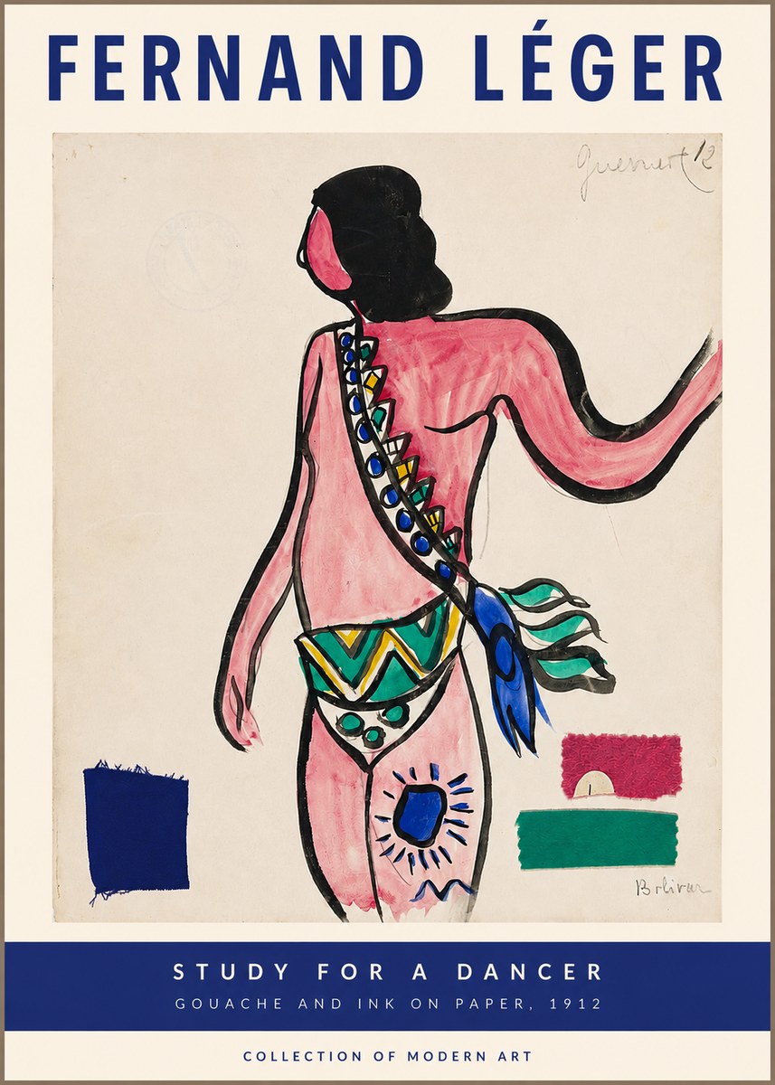 Fernand Léger Costume Design for 'Bolívar' No2 - Juliste