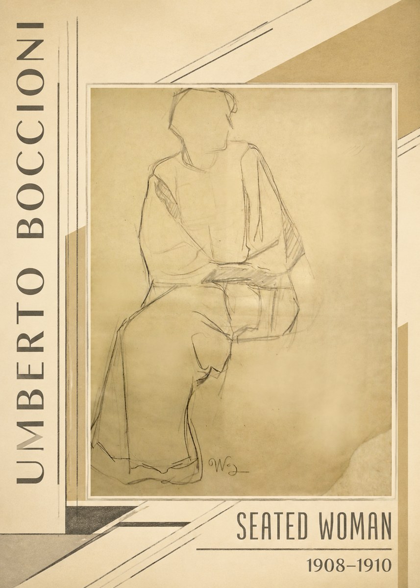 Umberto Boccioni Seated Woman No2 - Juliste