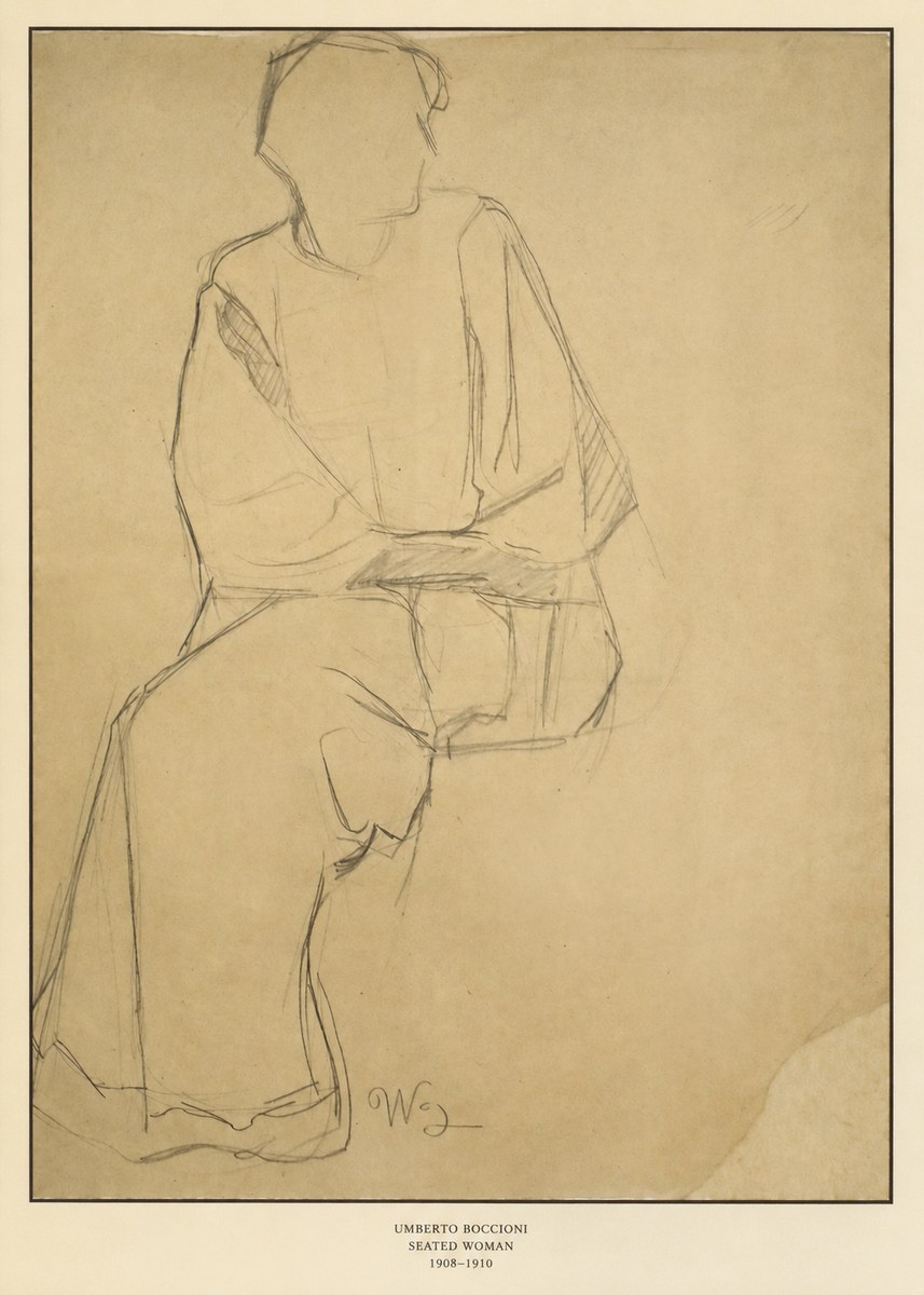 Umberto Boccioni Seated Woman No5 - Juliste