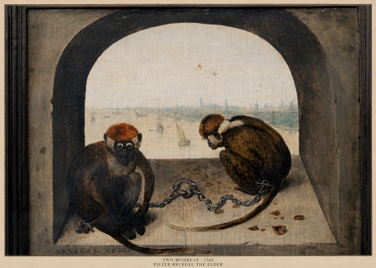 Pieter Bruegel Two Monkeys II No5 - Juliste