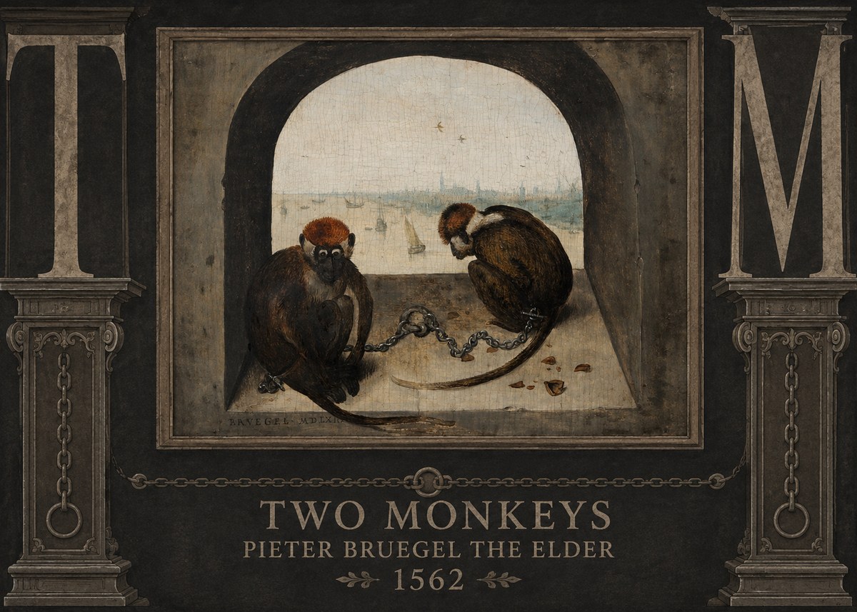 Pieter Bruegel Two Monkeys II No6 - Juliste