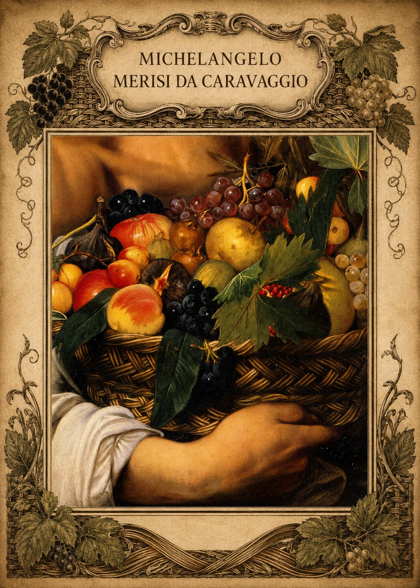 Michelangelo Merisi da Caravaggio Basket of Fruit No4 - Juliste