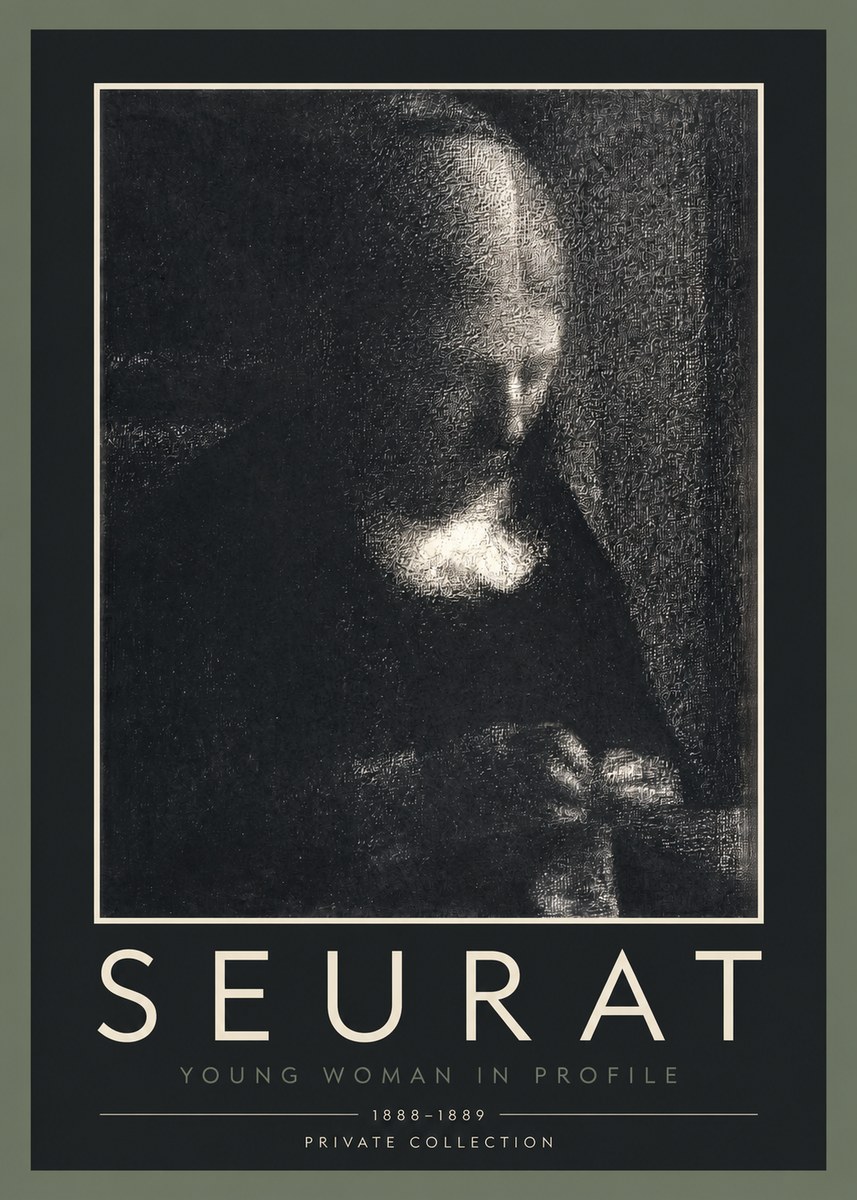 Seurat Young Woman in Profile No2 - Juliste