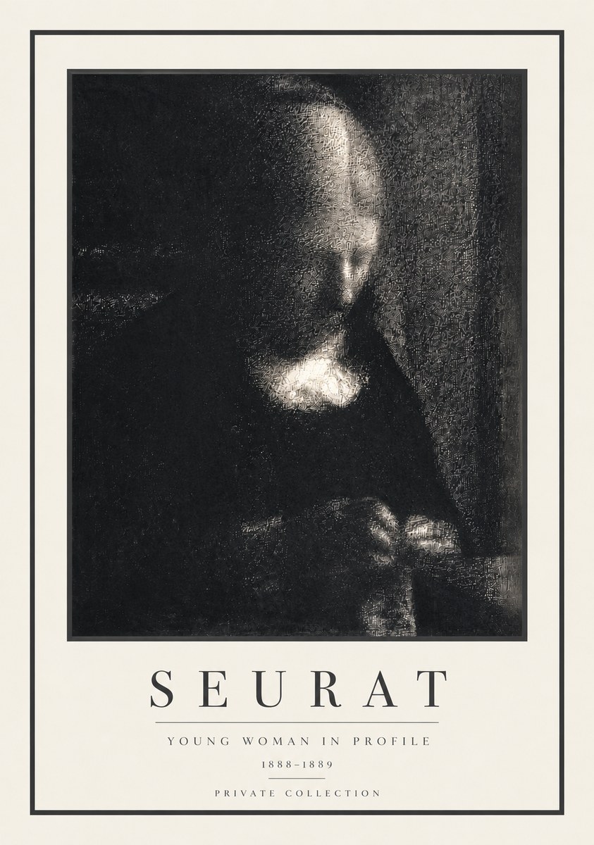 Seurat Young Woman in Profile No5 - Juliste