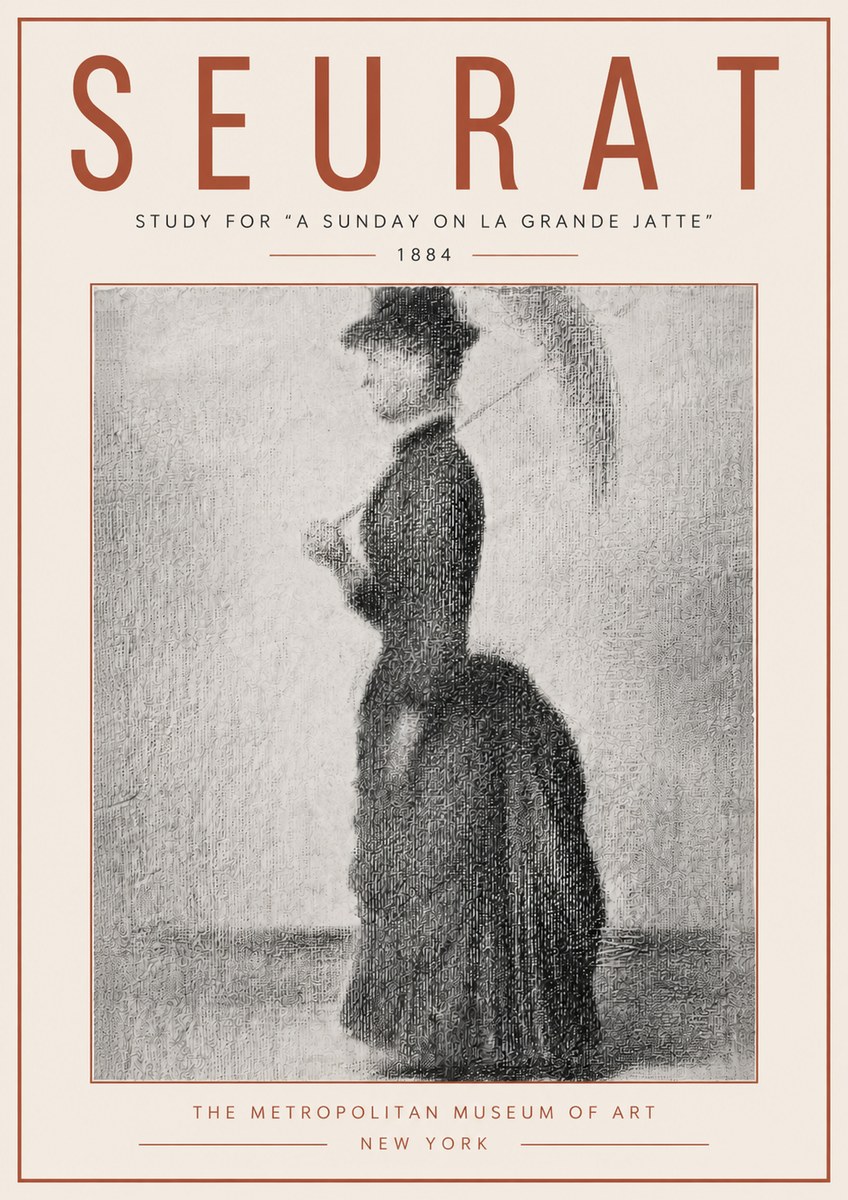 Seurat Study for "a Sunday on La Grande Jatte" No6 - Juliste