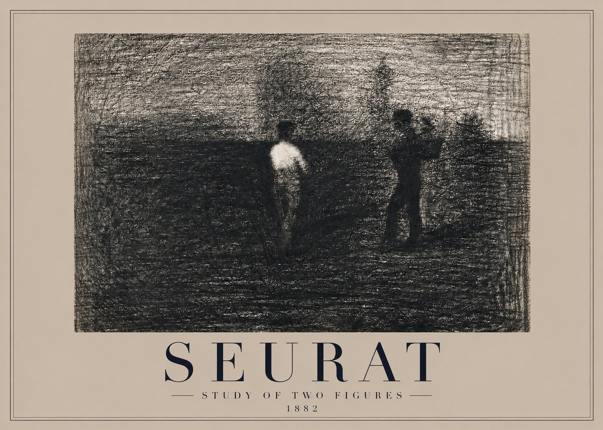 Seurat Study of Two Figures No2 - Juliste