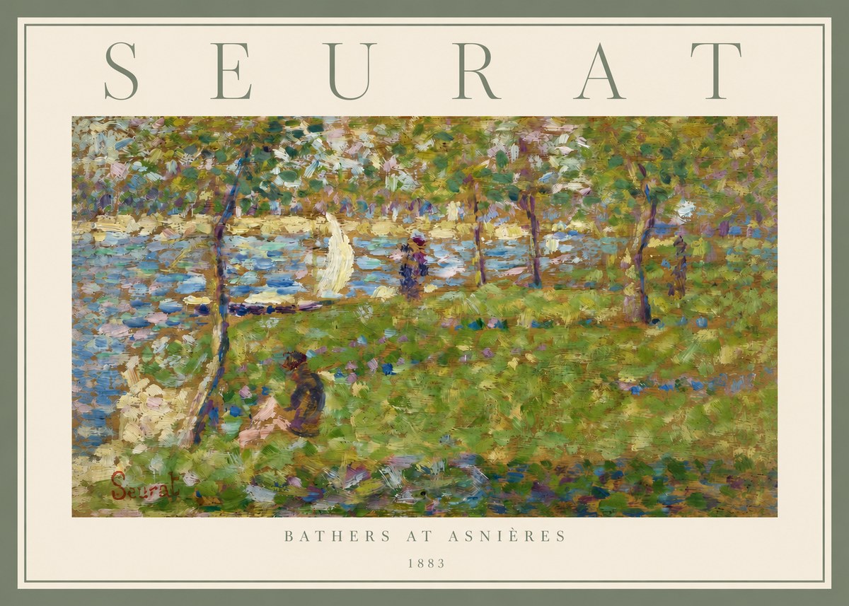 Seurat Bathers at Asnières I No2 - Juliste