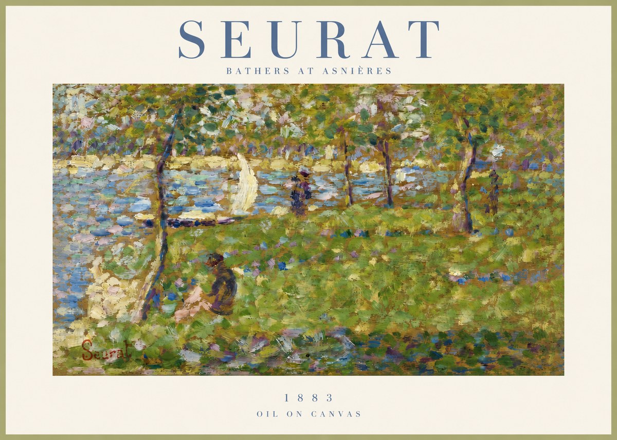 Seurat Bathers at Asnières I No3 - Juliste