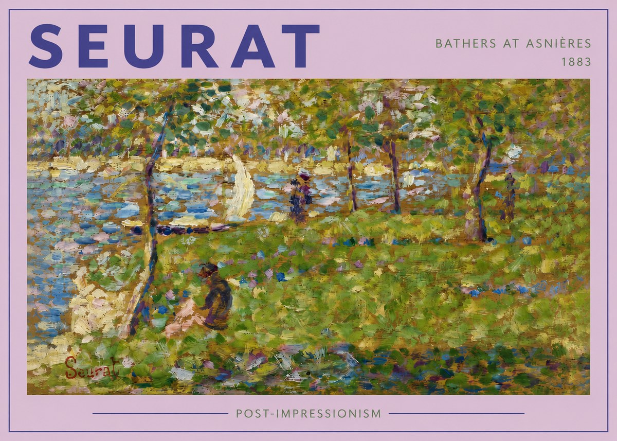 Seurat Bathers at Asnières I No4 - Juliste