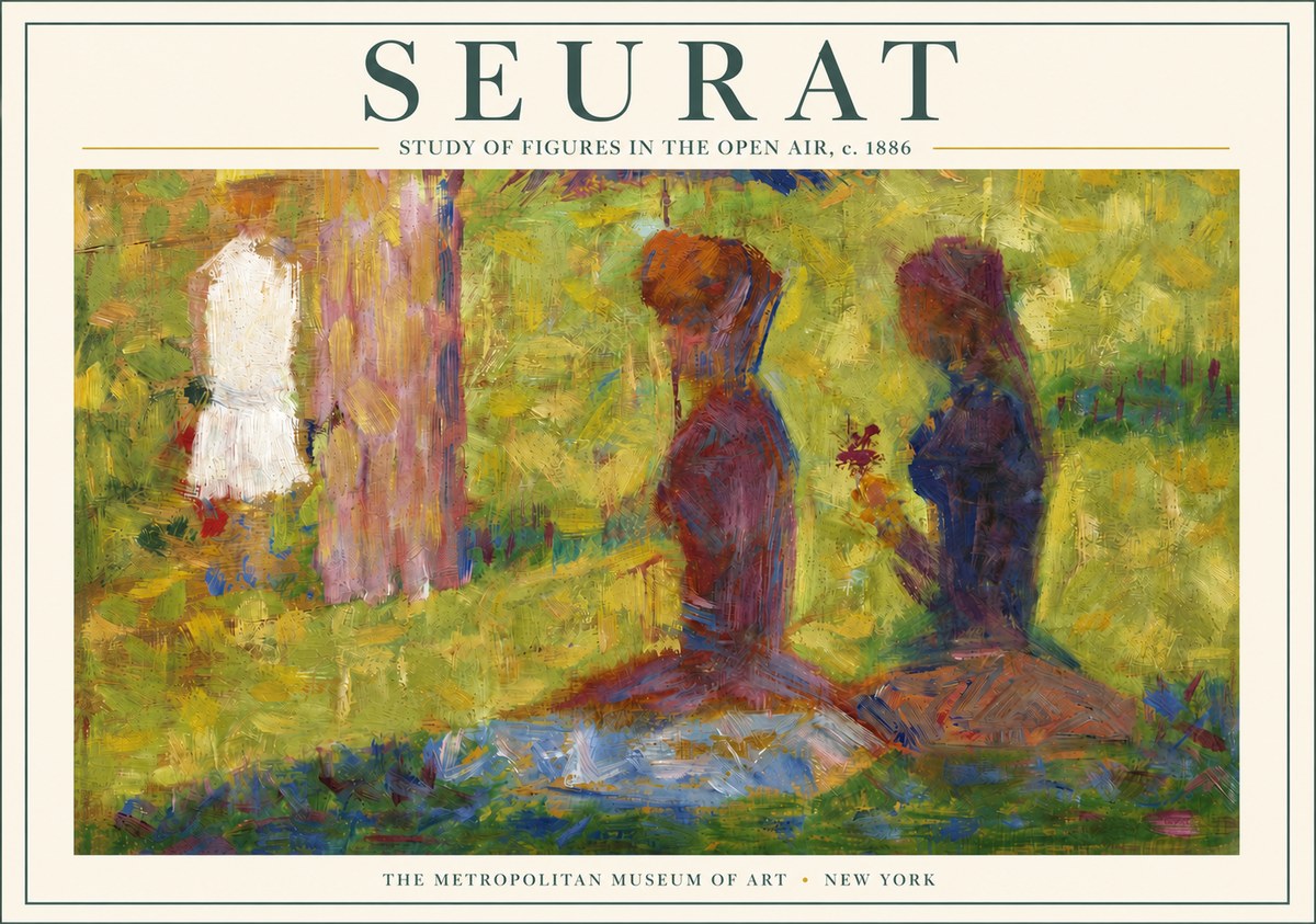 Seurat Study of Figures in the Open Air, C. 1886 No3 - Juliste