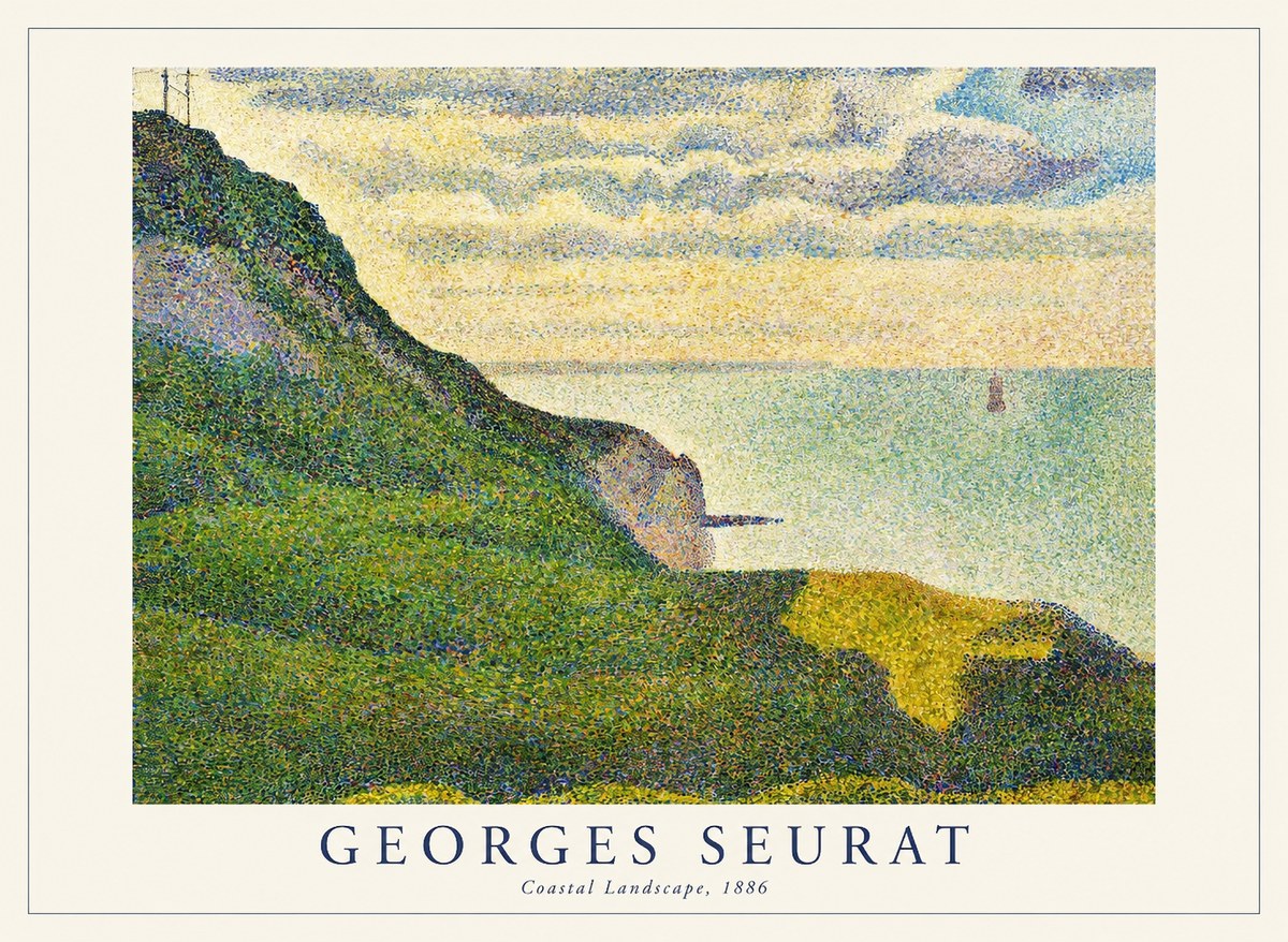 Seurat Coastal Landscape, 1886 No1 - Juliste