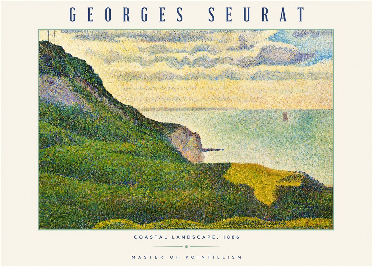 Seurat Coastal Landscape, 1886 No3 - Juliste