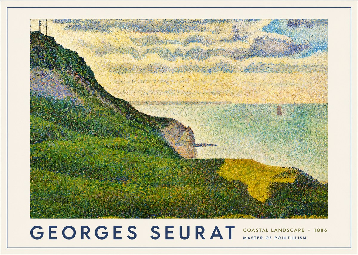 Seurat Coastal Landscape, 1886 No4 - Juliste