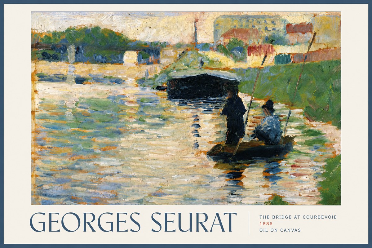 Seurat The Bridge at Courbevoie No2 - Juliste
