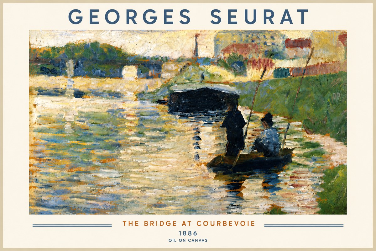 Seurat The Bridge at Courbevoie No6 - Juliste