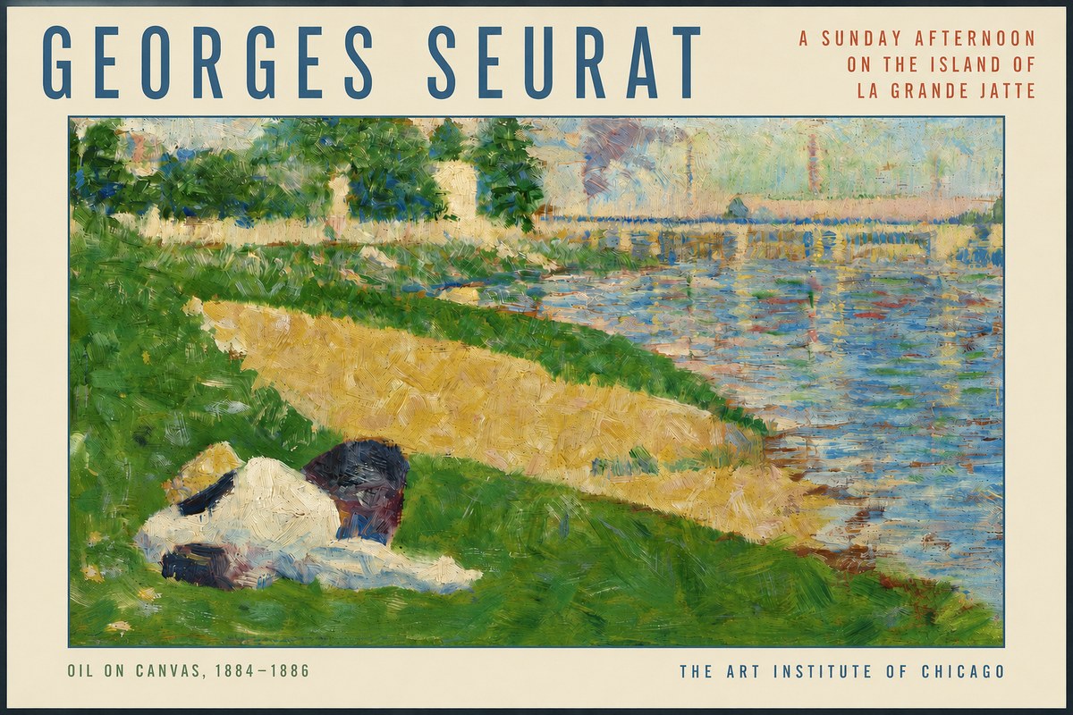 Seurat A Sunday Afternoon on the Island of La Grande Jatte II No3 - Juliste