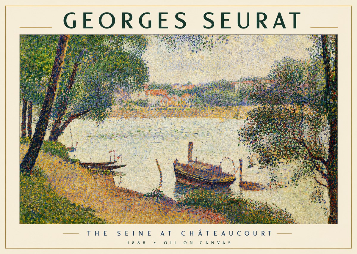 Seurat The Seine at Chateaucourt No4 - Juliste
