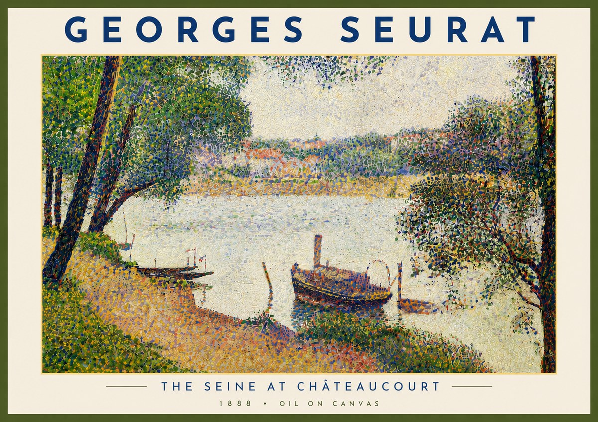 Seurat The Seine at Chateaucourt No6 - Juliste