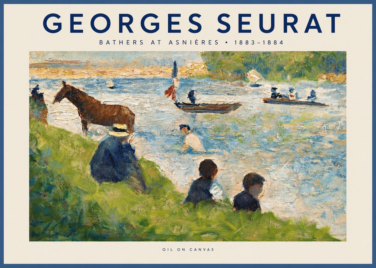 Seurat Bathers at Asnières II No2 - Juliste