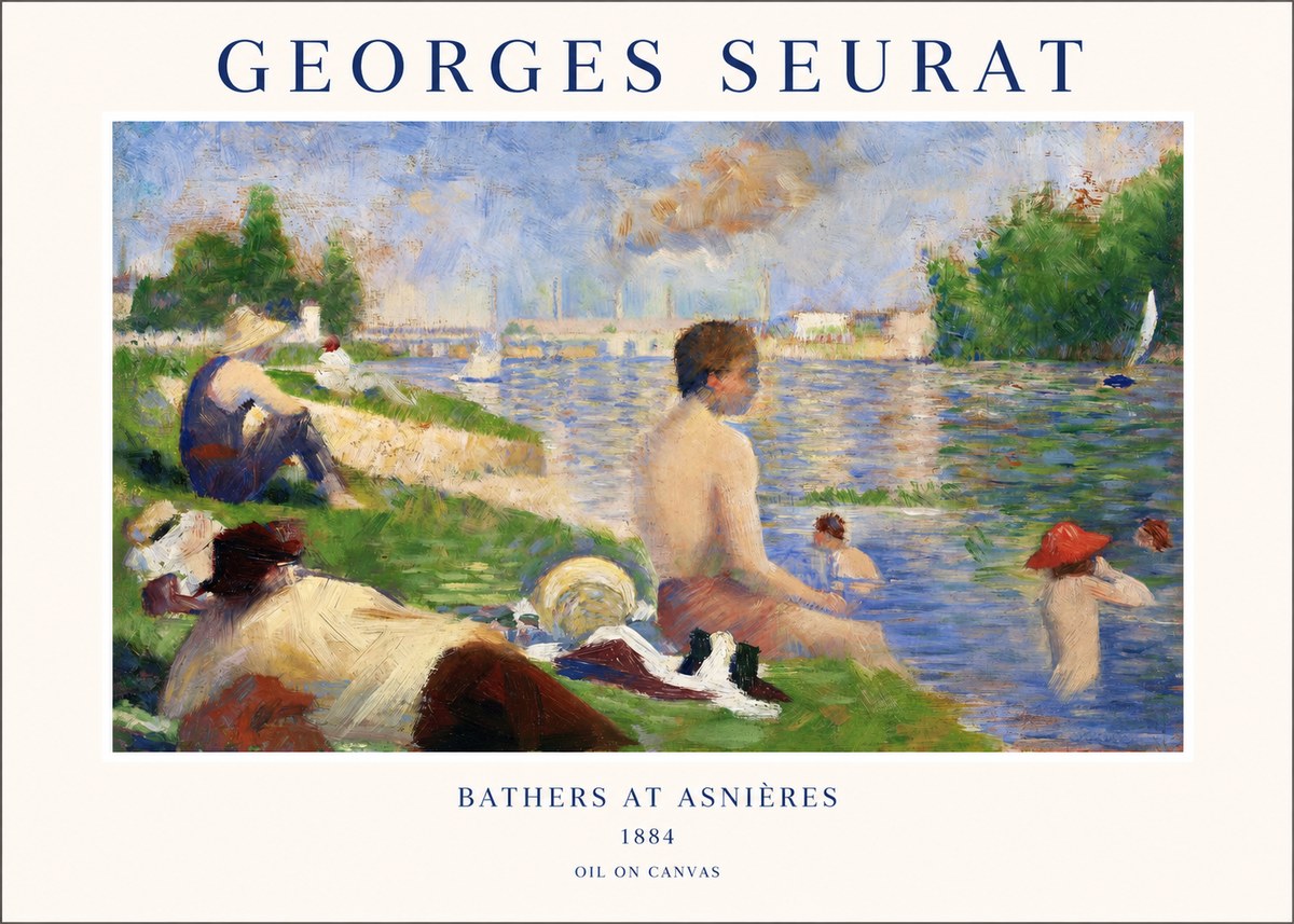 Seurat Bathers at Asnières III No1 - Juliste