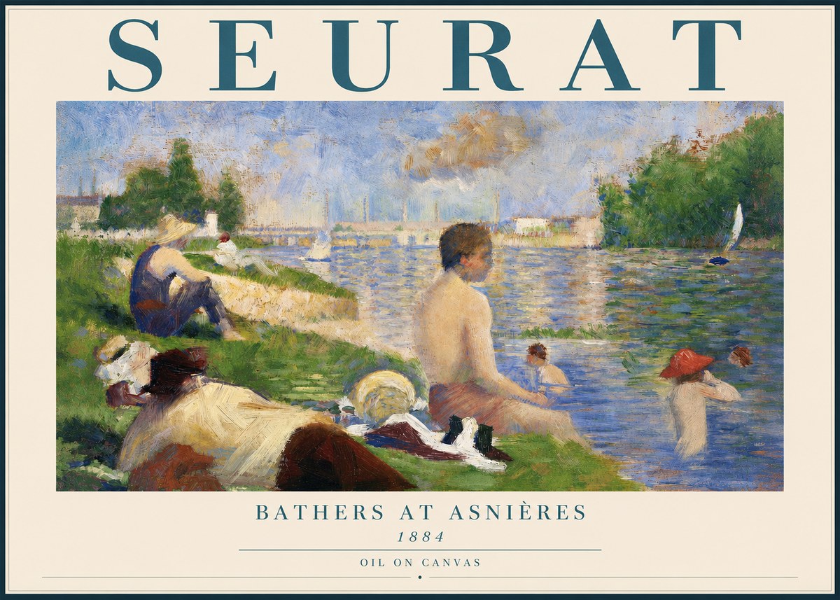 Seurat Bathers at Asnières III No2 - Juliste