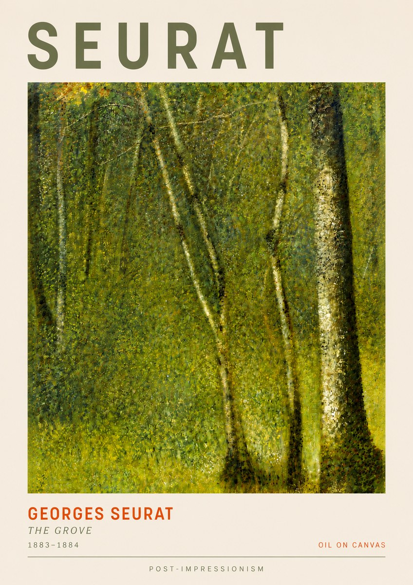 Seurat The Grove No5 - Juliste