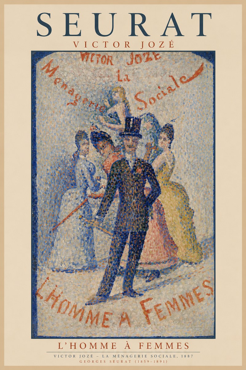 Seurat L'homme À Femmes No1 - Juliste
