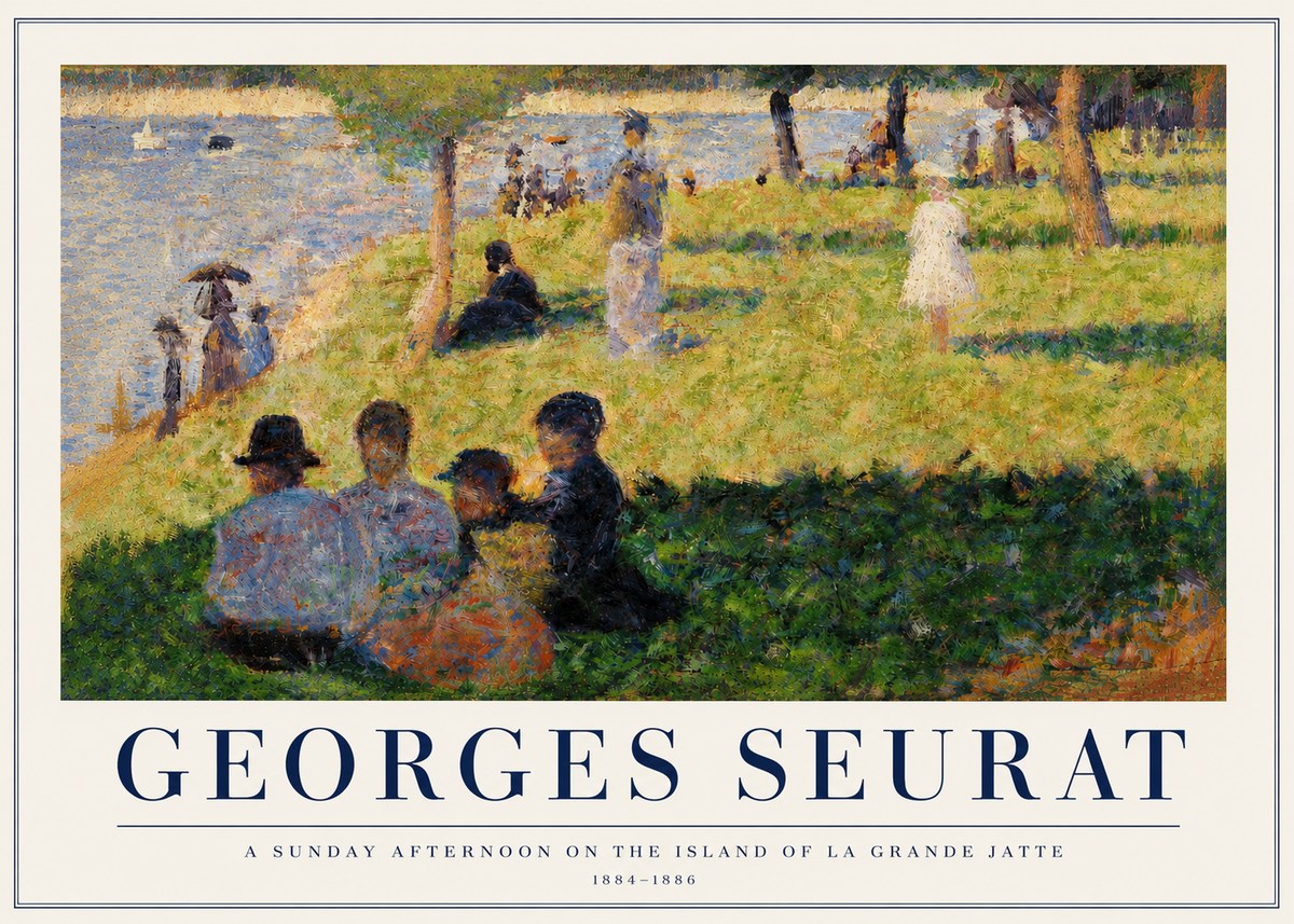 Seurat A Sunday Afternoon on the Island of La Grande Jatte IV No3 - Juliste