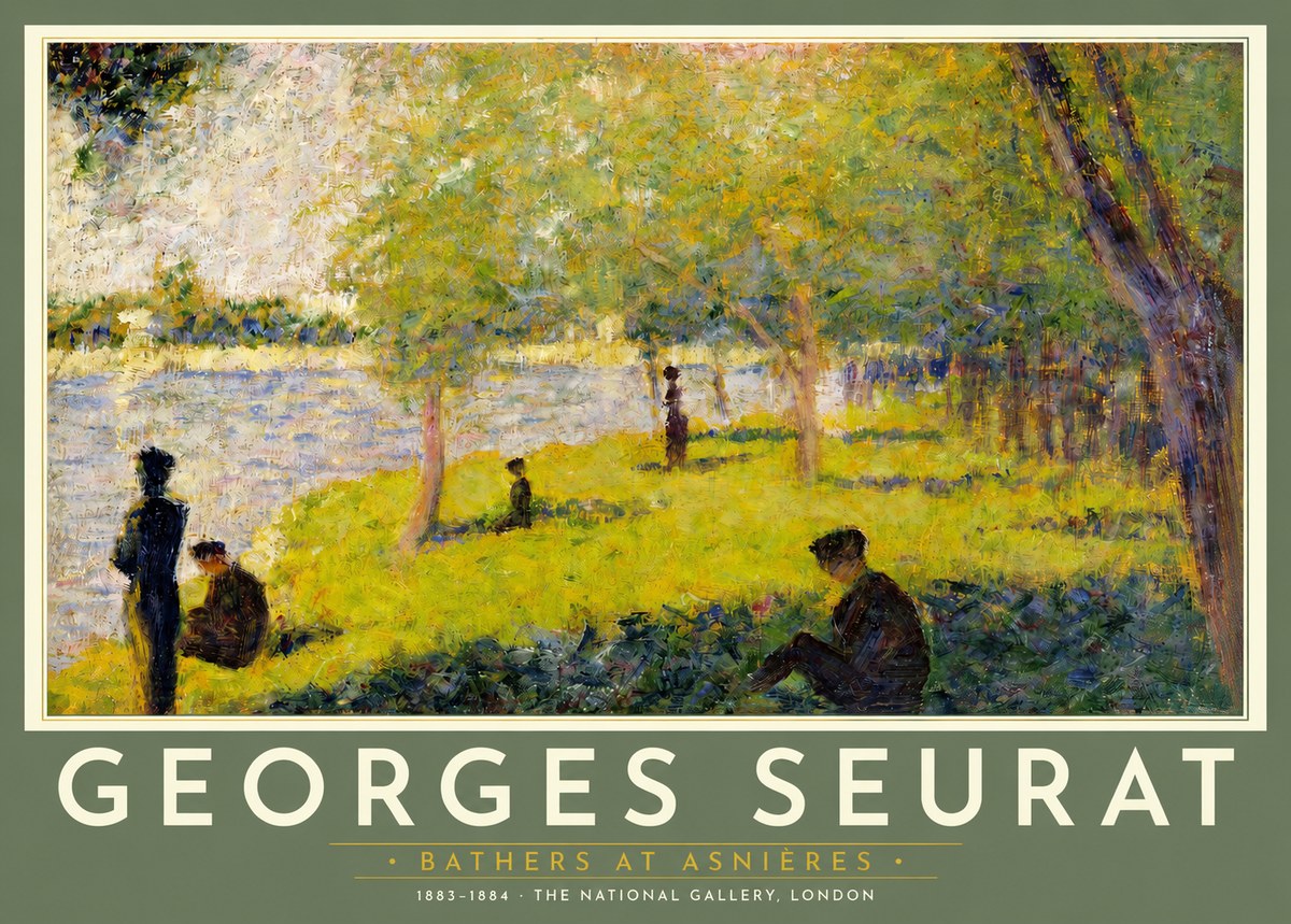 Seurat Bathers at Asnières IV No2 - Juliste