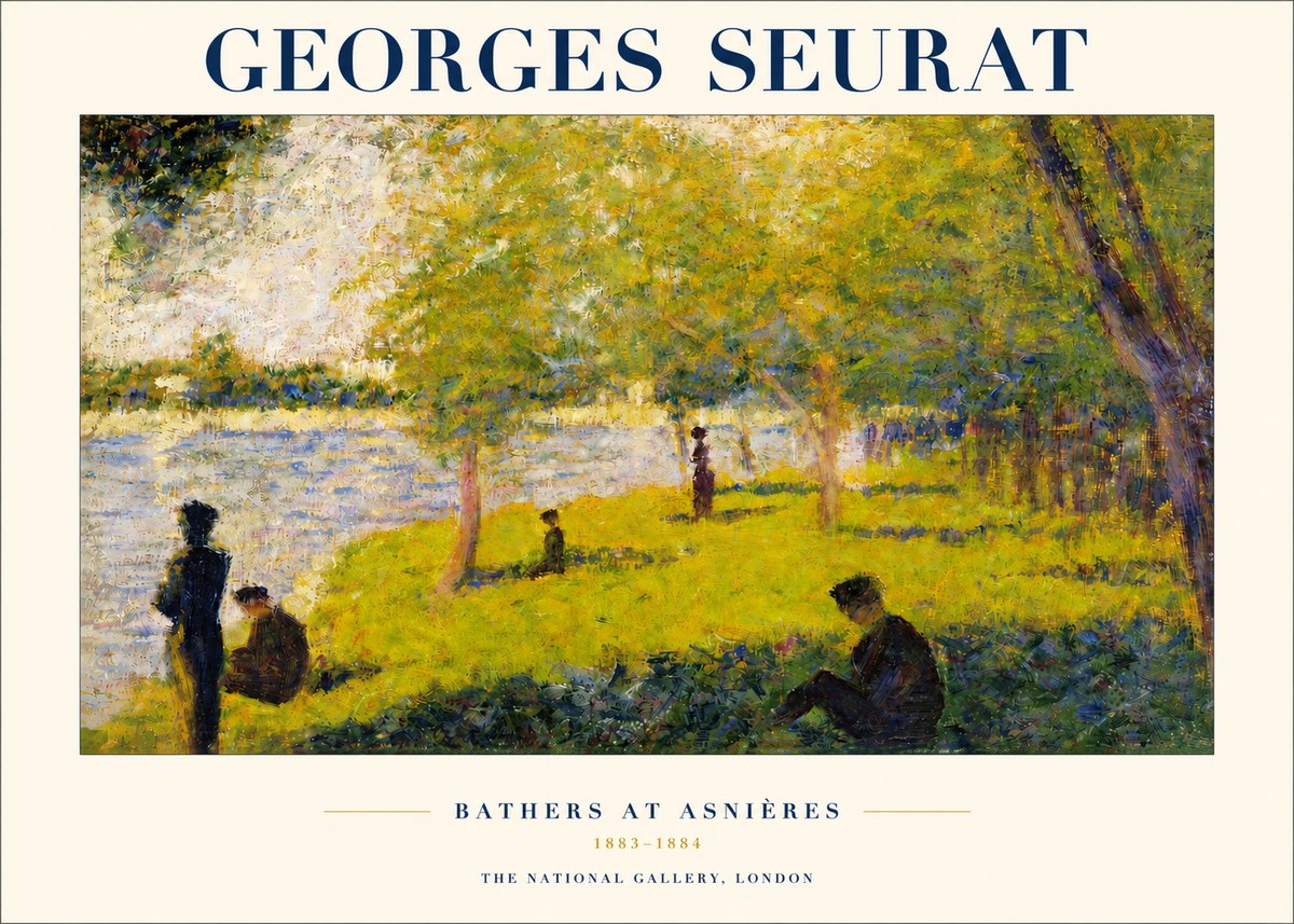 Seurat Bathers at Asnières IV No3 - Juliste