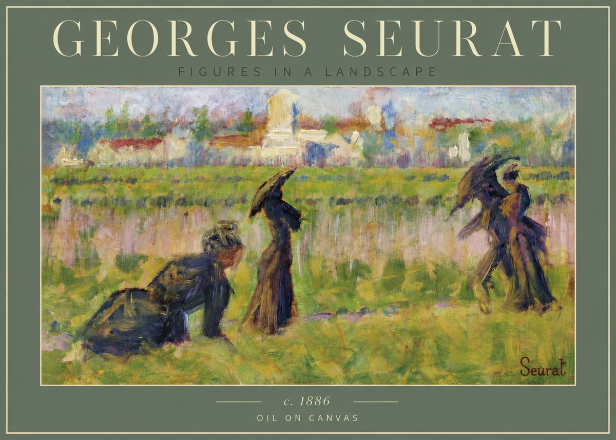 Seurat Figures in a Landscape No6 - Juliste